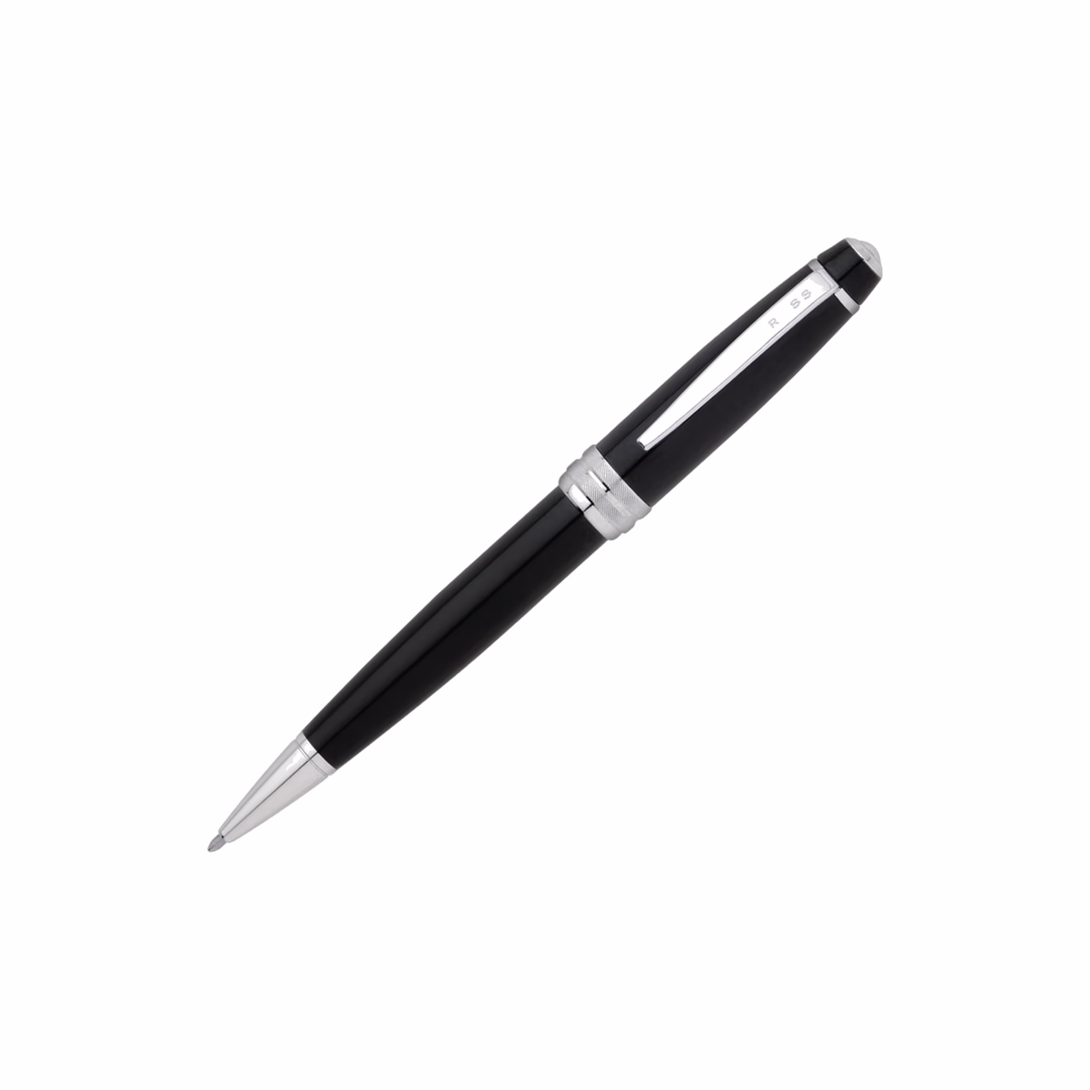 Custom Cross Bailey Ballpoint Pen - Black/Chrome Trim