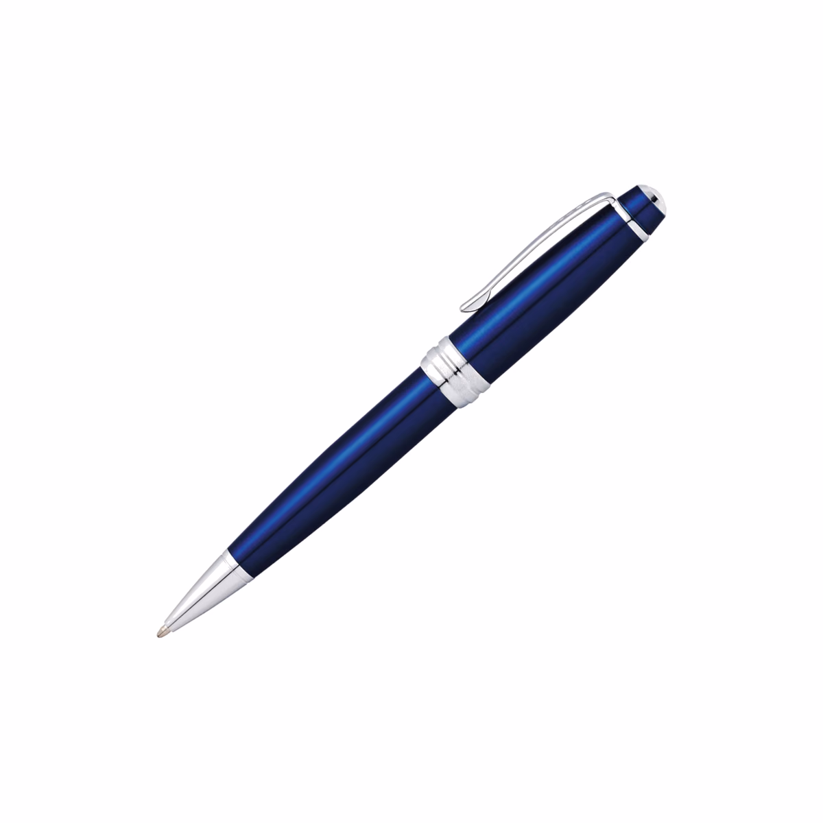 Custom Cross Bailey Ballpoint Pen - Blue/Chrome Trim