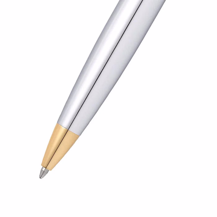 Custom Sheaffer 300 Chrome Ballpoint with Gold-tone Trim