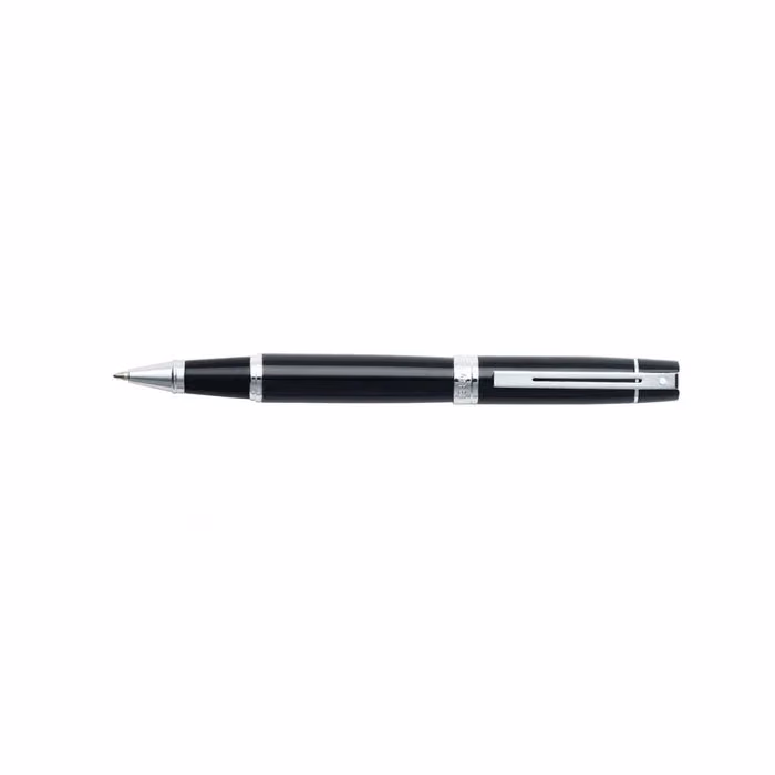 Custom Sheaffer 300 Glossy Black Rollerball with Chrome Trim