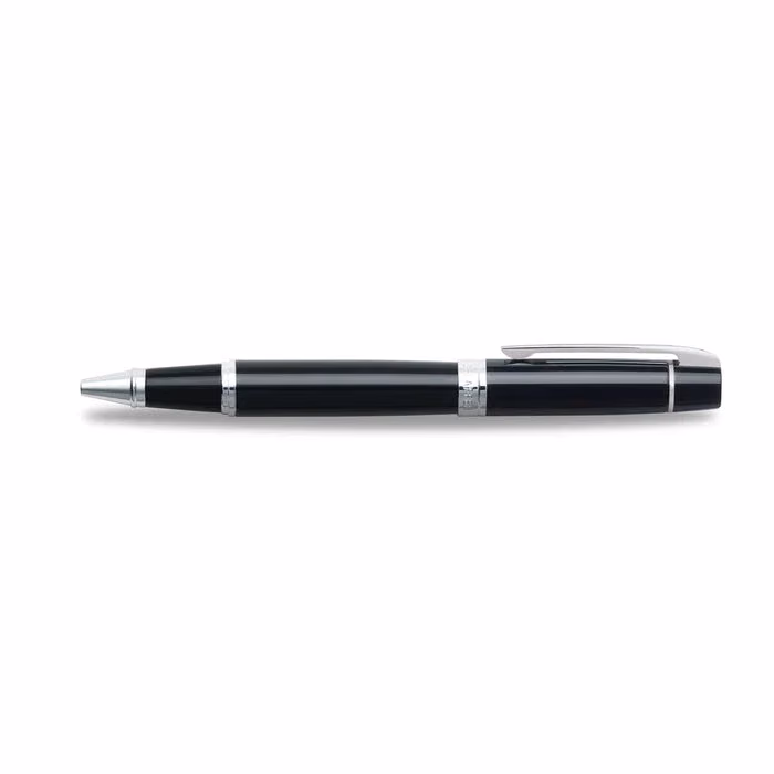 Custom Sheaffer 300 Glossy Black Rollerball with Chrome Trim