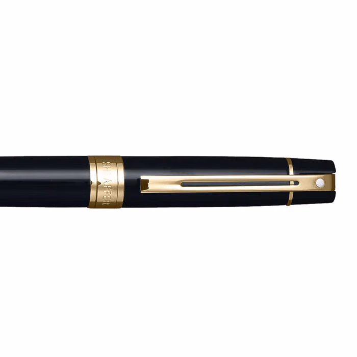Custom Sheaffer 300 Glossy Black Ballpoint with Gold-tone Trim