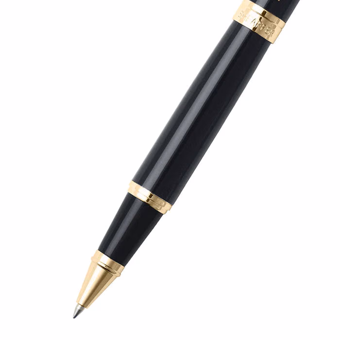 Custom Sheaffer 300 Glossy Black Rollerball with Gold-tone Trim