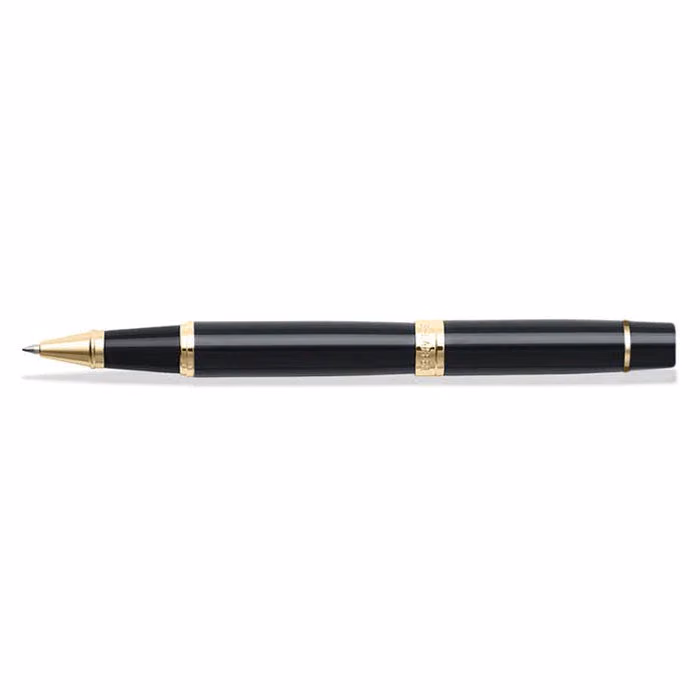 Custom Sheaffer 300 Glossy Black Rollerball with Gold-tone Trim