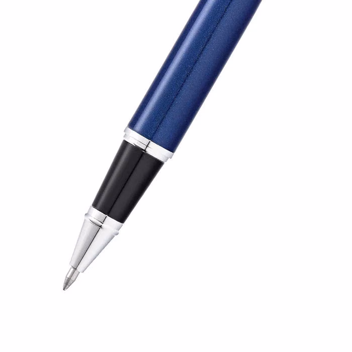 Custom Sheaffer 300 Glossy Blue Rollerball with Chrome Trim