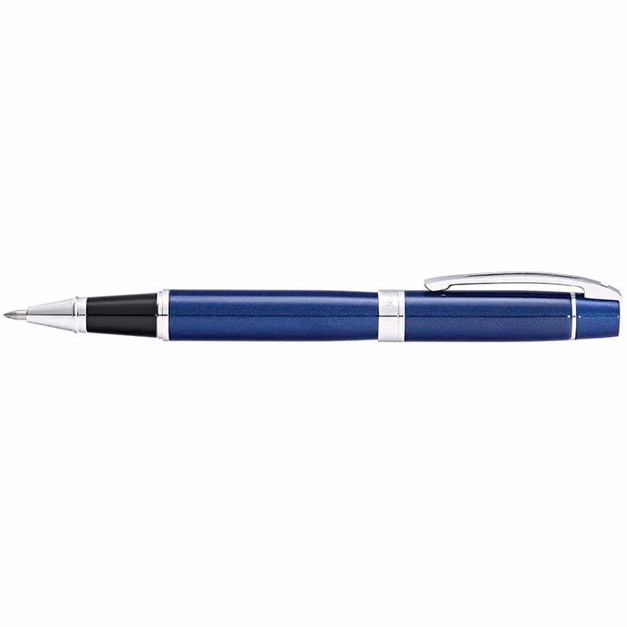 Custom Sheaffer 300 Glossy Blue Rollerball with Chrome Trim