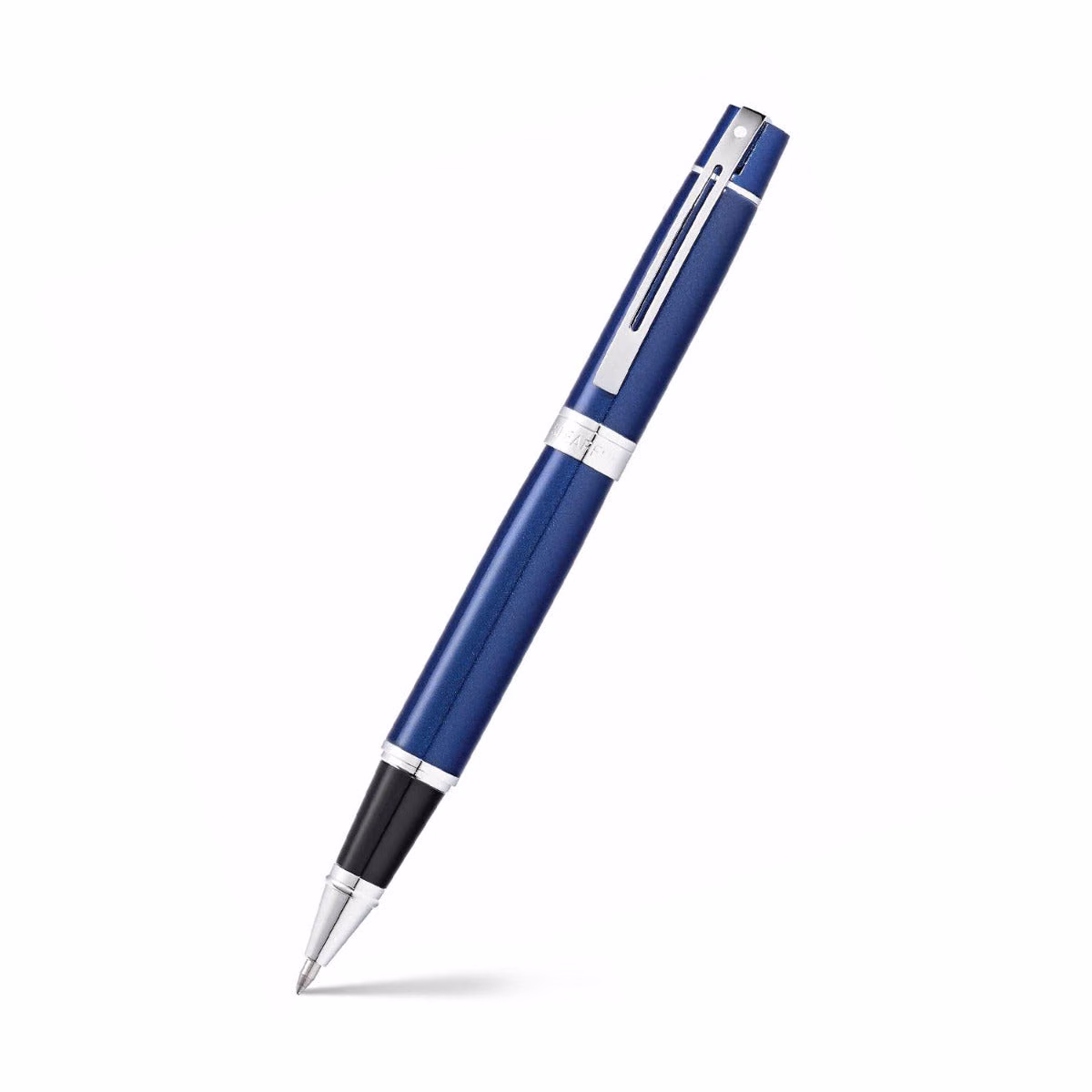 Custom Sheaffer 300 Glossy Blue Rollerball with Chrome Trim