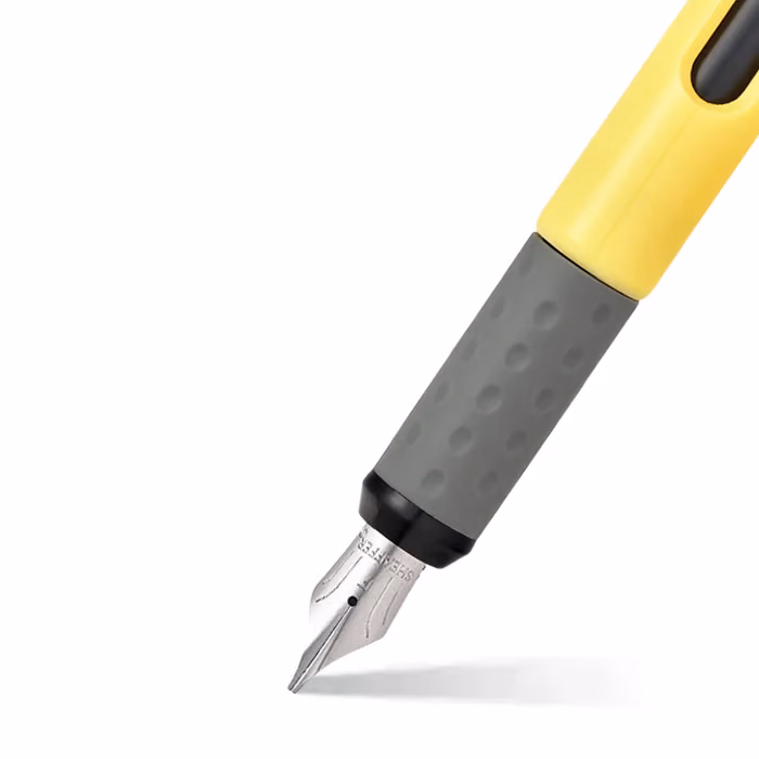 Custom Sheaffer Calligraphy Glossy Black, Blue and Yellow Fountain pens Maxikit in Hangsell - F, M, B nibs
