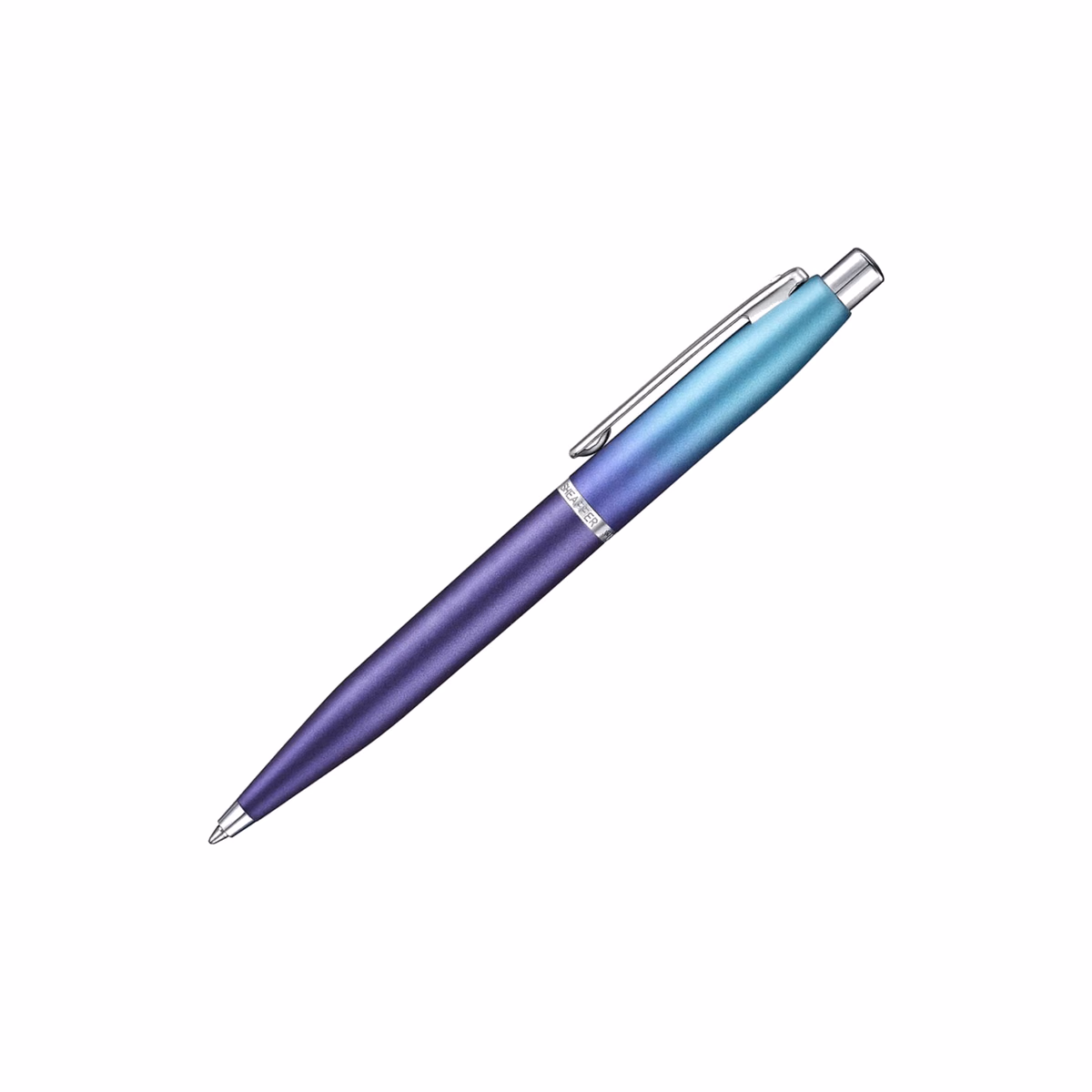 Custom Sheaffer Gift Set . Expressions VFM Blue Purple Pearlised Gradient Genuine Leather Card Ballpoint