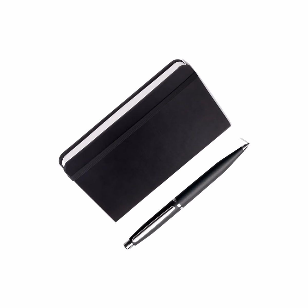 Custom Sheaffer Giftset VFM 9405 Black Ballpoint Pen and Medium Notebook Black Hangsell