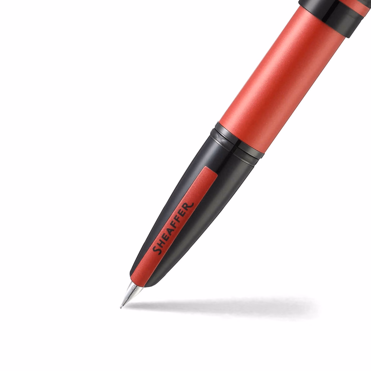 Custom Sheaffer Icon E9111 Metallic Red with Black PVD Trims Fine FP