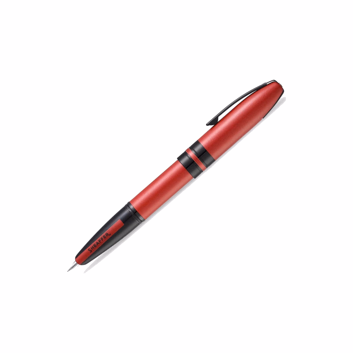 Custom Sheaffer Icon E9111 Metallic Red with Black PVD Trims Fine FP