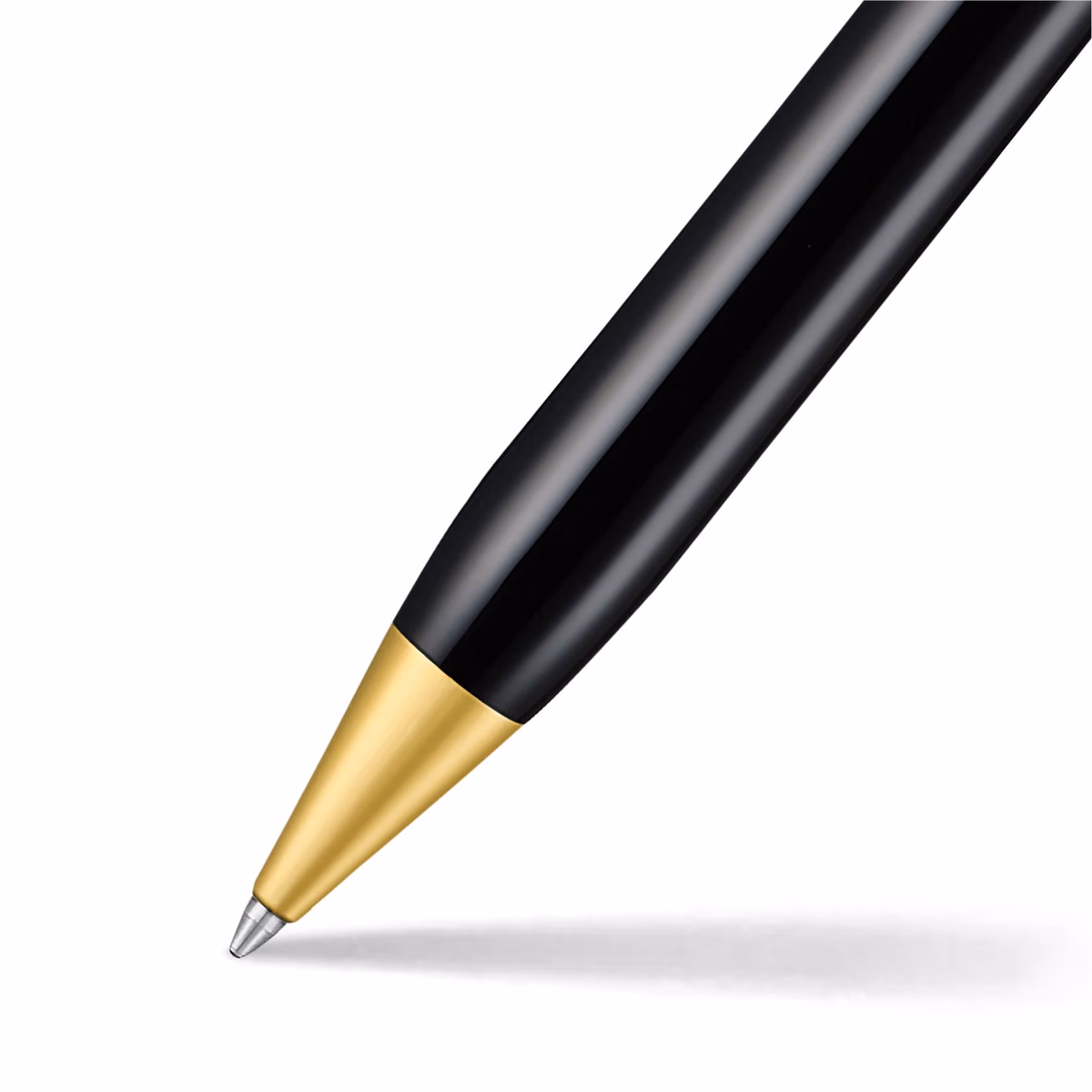 Custom Sheaffer Legacy 9065 Glossy Black & Chrome Bi-Color Ballpoint Pen with 14k PVD Gold-Plated Trims