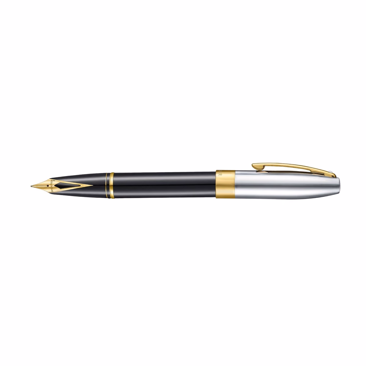 Custom Sheaffer Legacy Black & chrome lacquer finished with 14k PVD gold-plated trims Fountain Pen