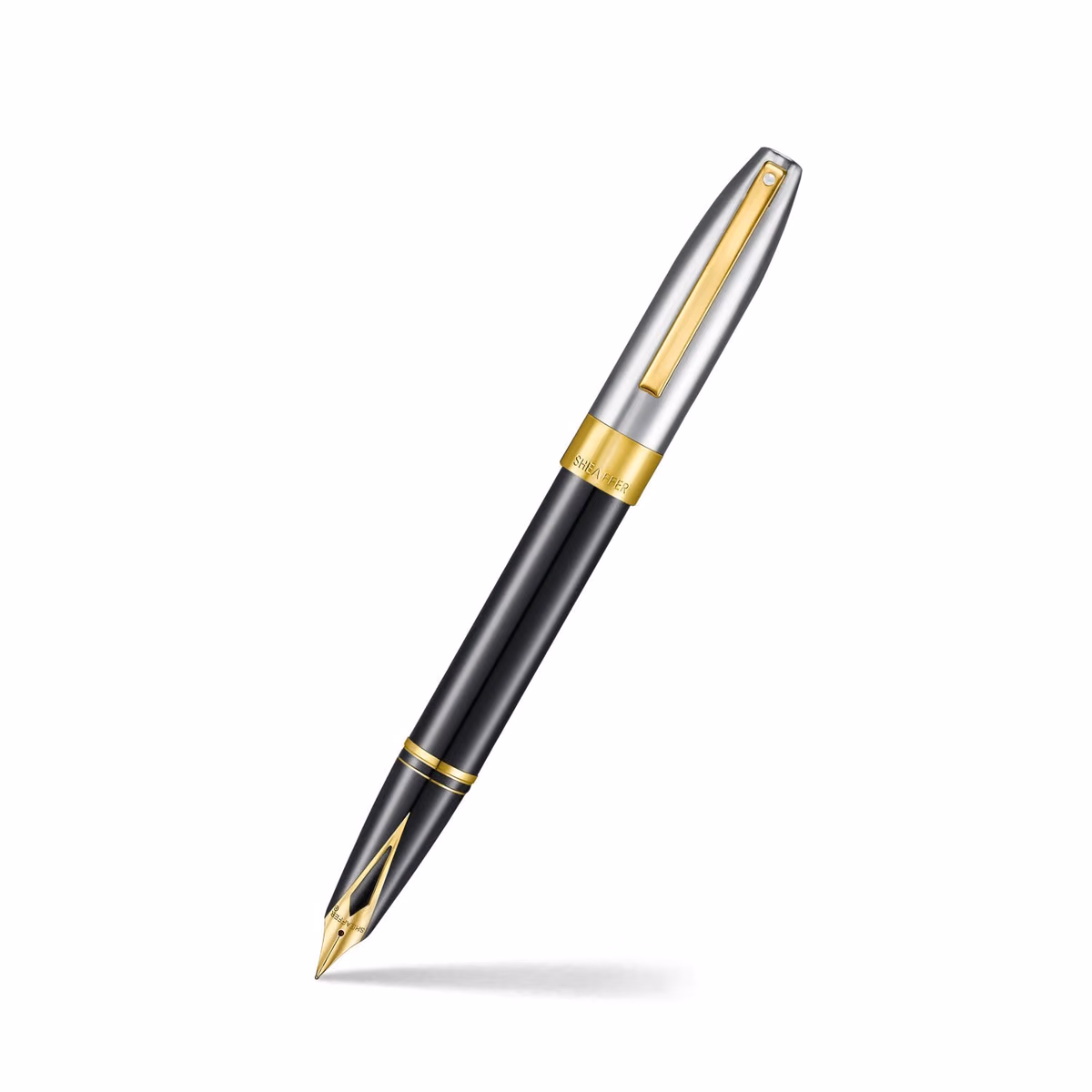 Custom Sheaffer Legacy Black & chrome lacquer finished with 14k PVD gold-plated trims Fountain Pen