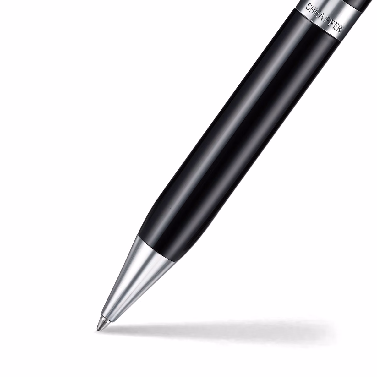 Custom Sheaffer Legacy 9064 Glossy Black Ballpoint Pen with Chrome-Plated Trims