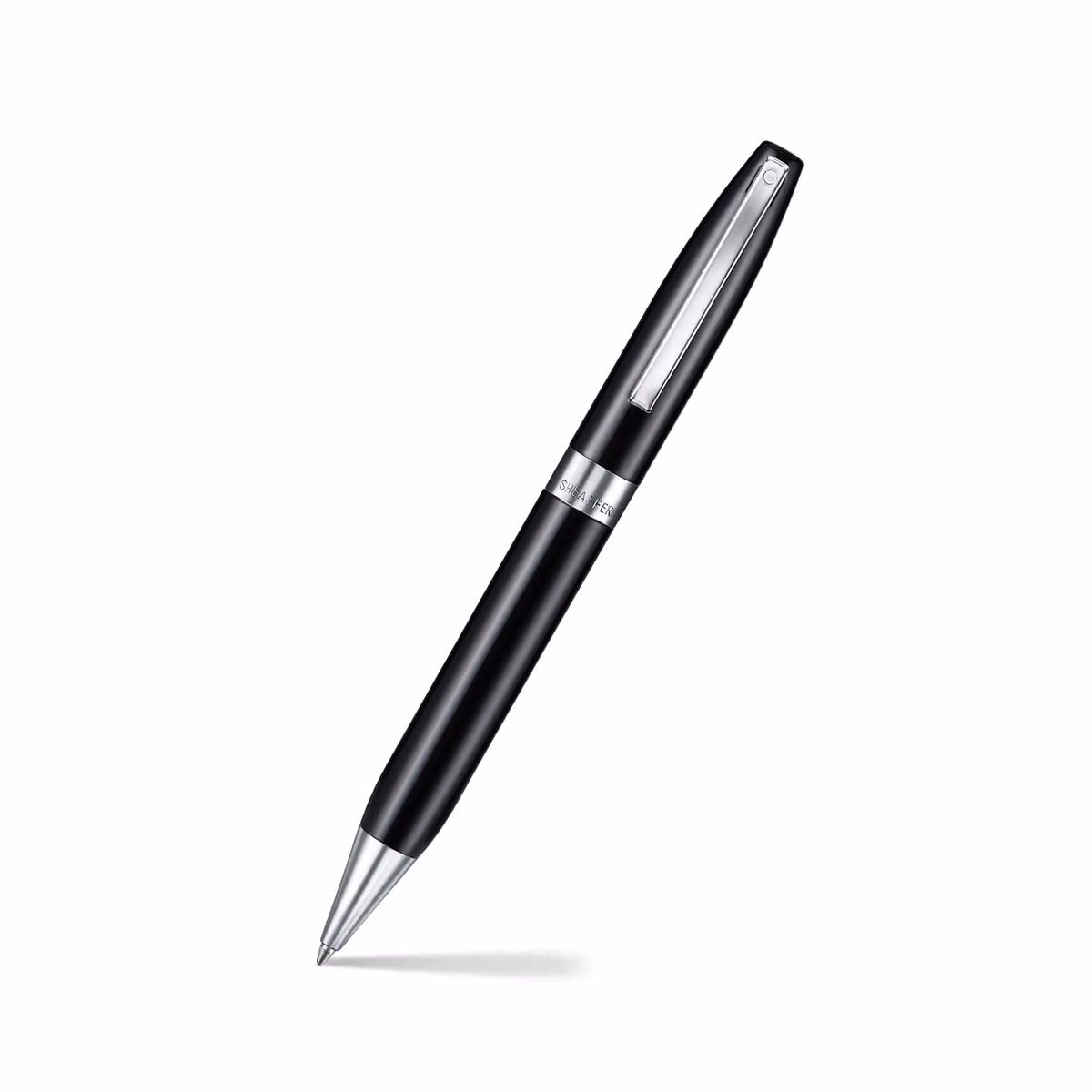 Custom Sheaffer Legacy 9064 Glossy Black Ballpoint Pen with Chrome-Plated Trims