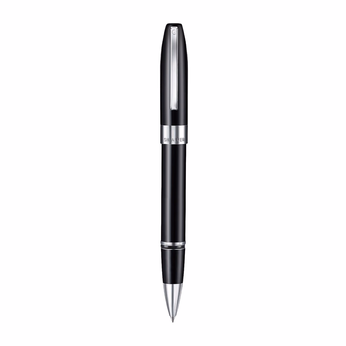 Custom Sheaffer Legacy 9064 Glossy Black Rollerball Pen with Chrome-Plated Trims