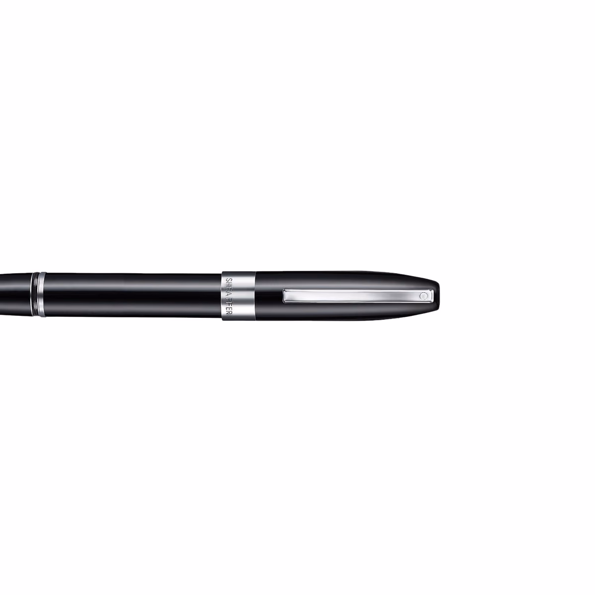Custom Sheaffer Legacy 9064 Glossy Black Rollerball Pen with Chrome-Plated Trims
