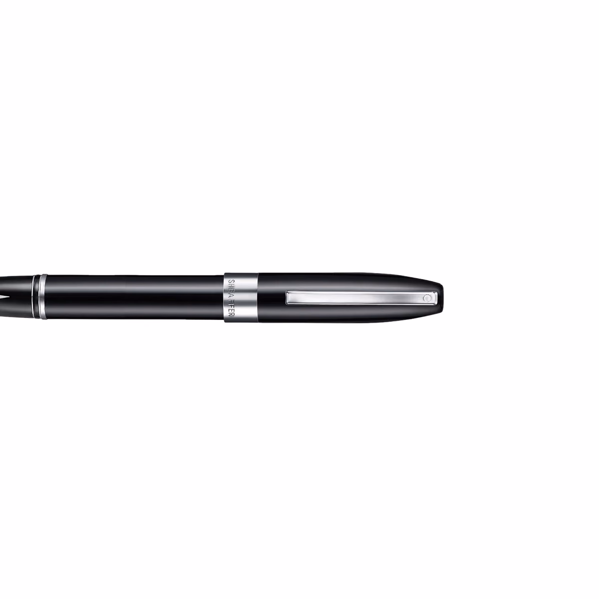 Custom Sheaffer Legacy 9064 Glossy Black Inlaid Nib Fountain Pen (Medium) with Chrome-Plated Trims