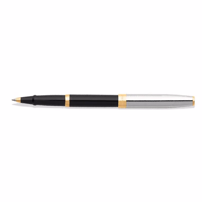 Custom Sheaffer SAGARIS 9475 Gloss Black Barrel and Chrome Cap Rollerball Pen With Gold Tone Trim