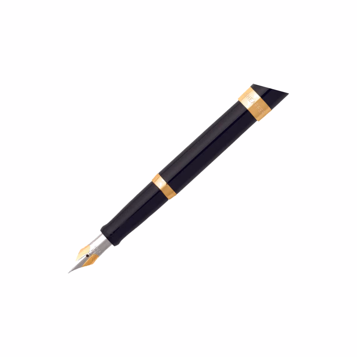 Custom Sheaffer SAGARIS 9471 Gloss Black Fountain Pen With Gold Tone Trim - Medium