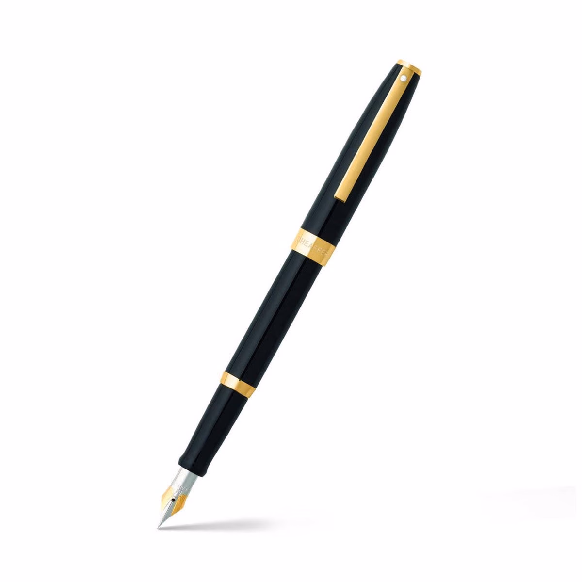 Custom Sheaffer SAGARIS 9471 Gloss Black Fountain Pen With Gold Tone Trim - Medium
