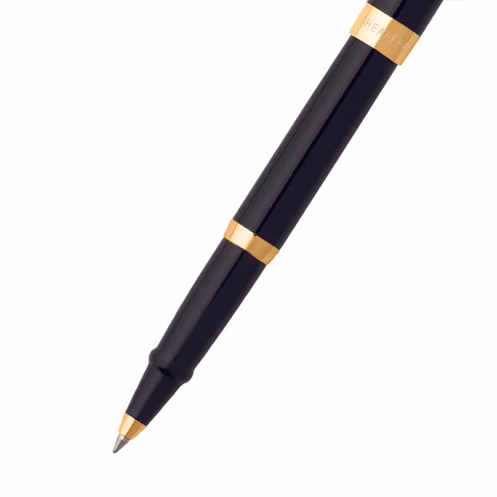 Custom Sheaffer SAGARIS 9471 Gloss Black Rollerball Pen With Gold Tone Trim