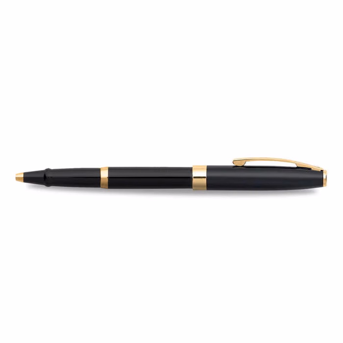 Custom Sheaffer SAGARIS 9471 Gloss Black Rollerball Pen With Gold Tone Trim