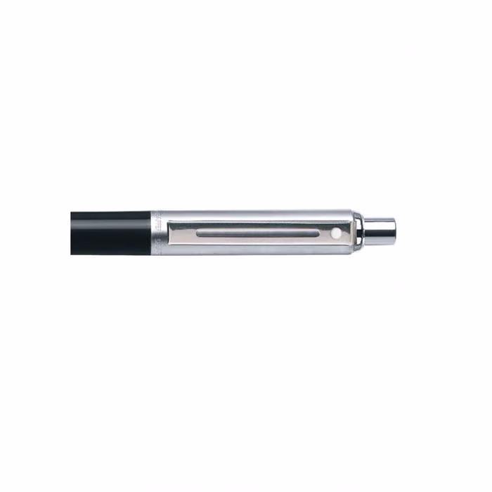 Custom Sheaffer Sentinel Black and Chrome Ballpoint Pen With Chrome Trims