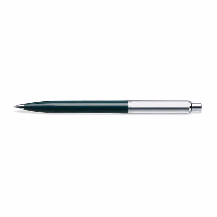 Custom Sheaffer Sentinel Dark Green and Chrome Ballpoint Pen With Chrome Trims