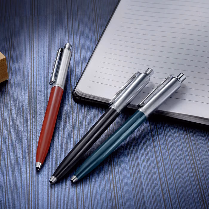 Custom Sheaffer Sentinel Dark Green and Chrome Ballpoint Pen With Chrome Trims