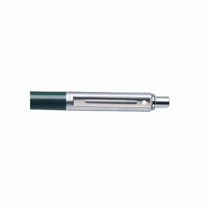 Custom Sheaffer Sentinel Dark Green and Chrome Ballpoint Pen With Chrome Trims