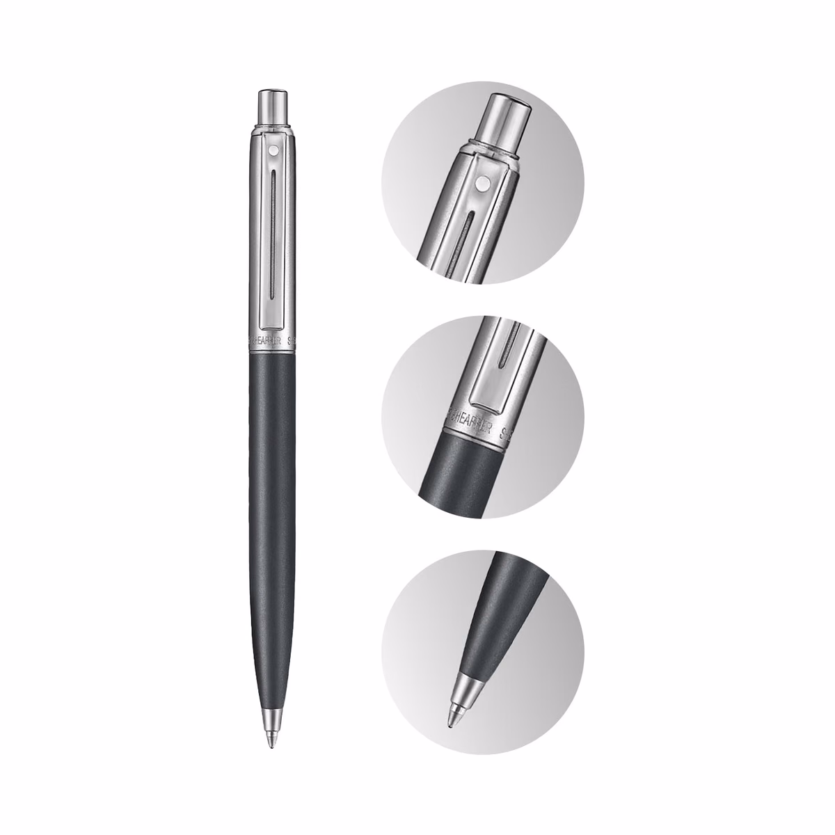 Custom Sheaffer Sentinel Sentinel Metal Matte Black Barrel Brished Chrome Cap Chrome Trims Ballpoint
