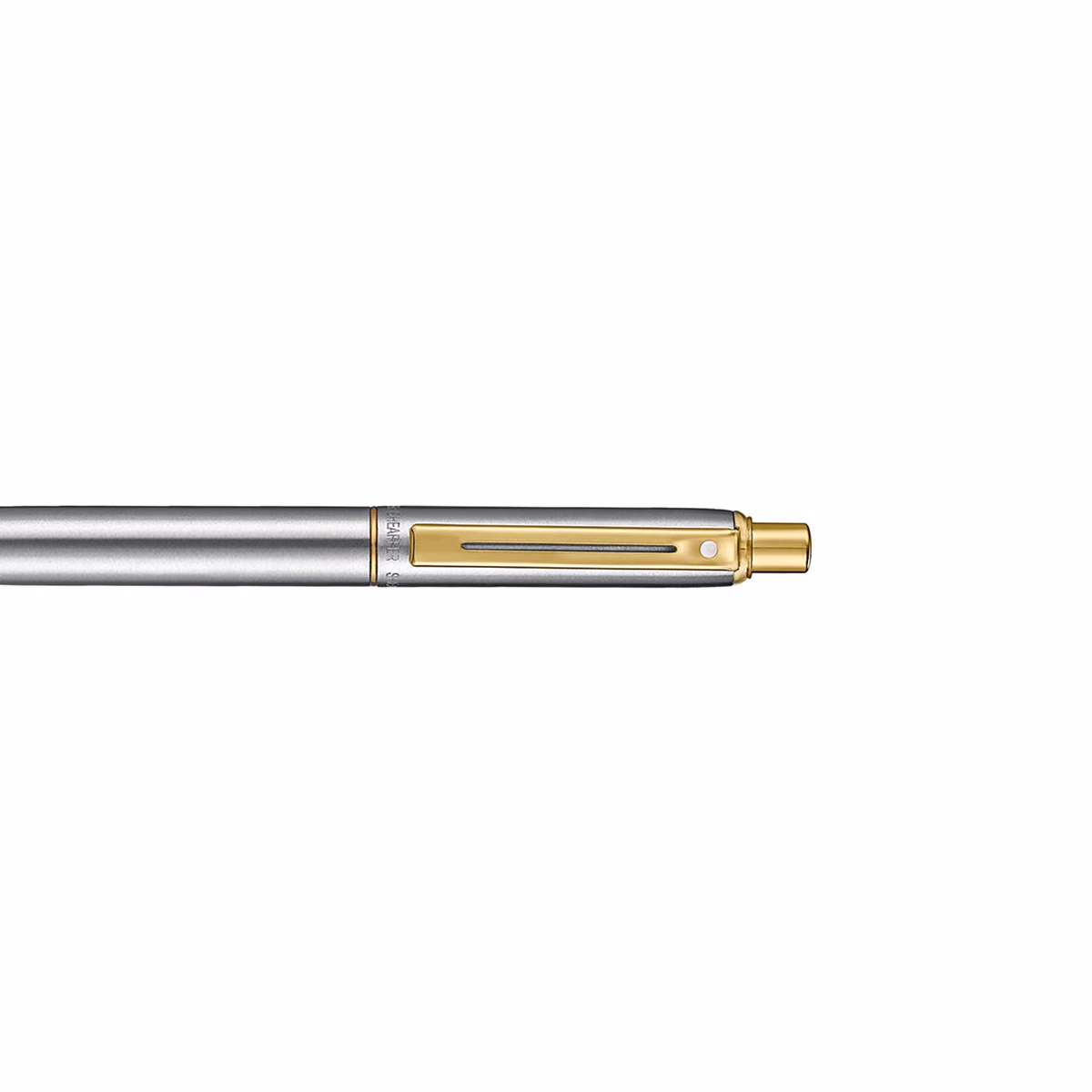 Custom Sheaffer Sentinel Metal 333 Brushed Chrome Ballpoint Pen with Gold Trims