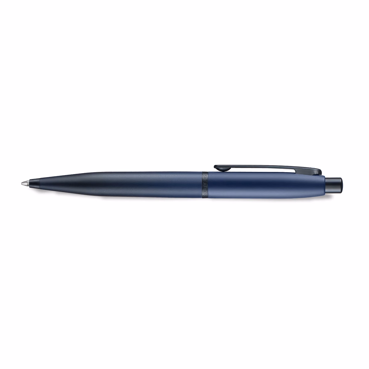 Custom Sheaffer VFM 9429 Matte Blue Ballpoint Pen with Matte Black Trims