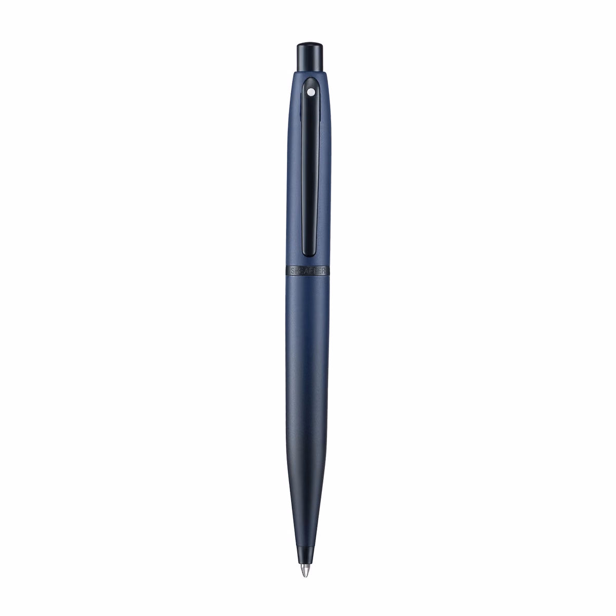Custom Sheaffer VFM 9429 Matte Blue Ballpoint Pen with Matte Black Trims