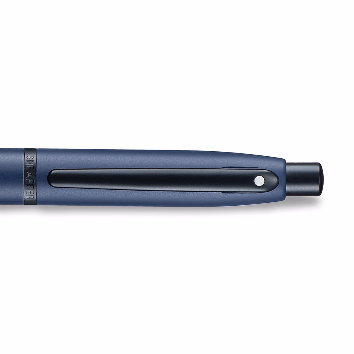 Custom Sheaffer VFM 9429 Matte Blue Ballpoint Pen with Matte Black Trims