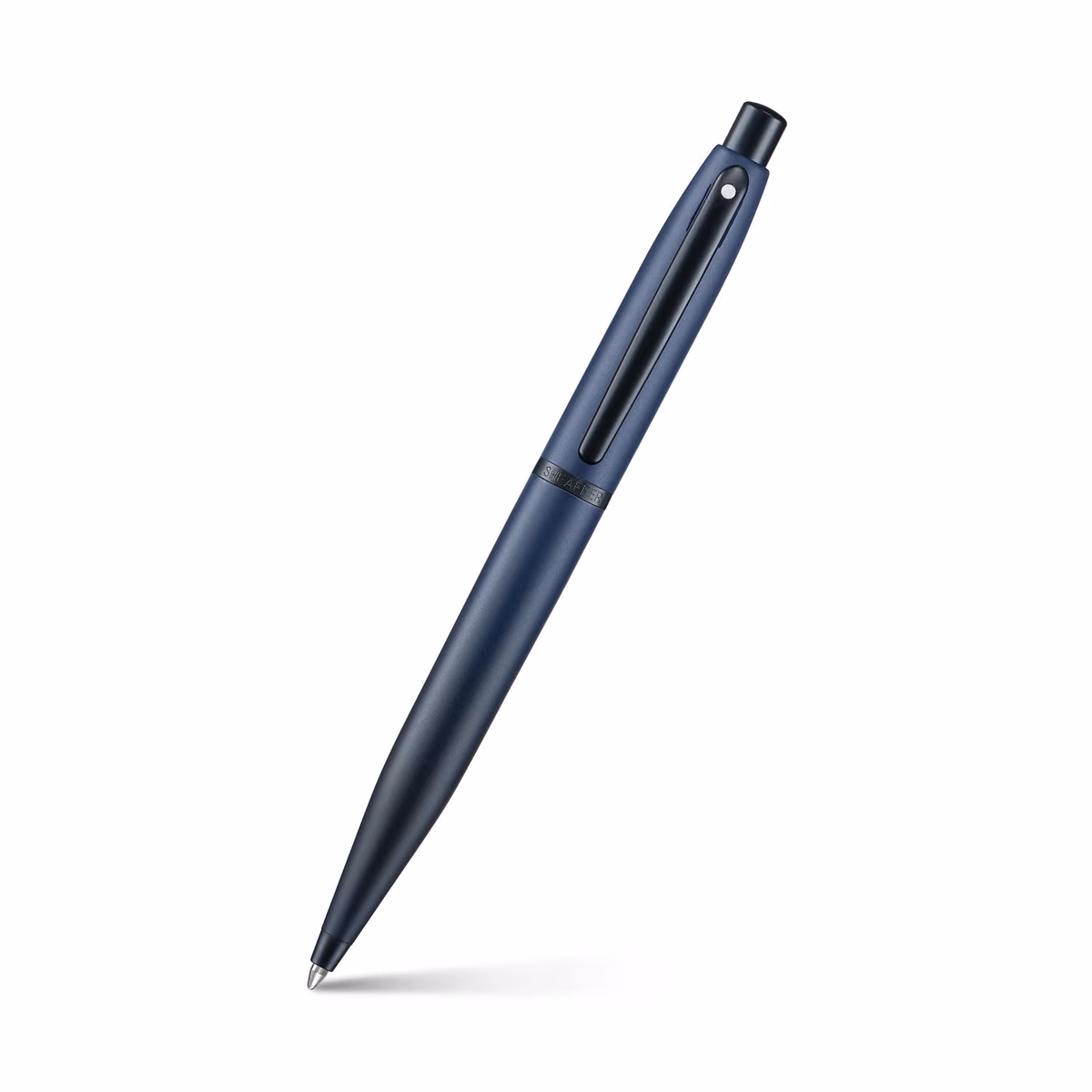 Custom Sheaffer VFM 9429 Matte Blue Ballpoint Pen with Matte Black Trims