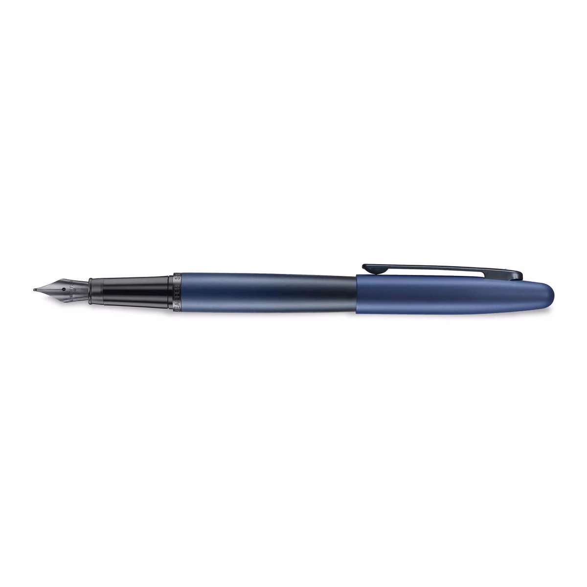 Custom Sheaffer VFM 9429 Matte Blue Fountain Pen with Matte Black Trims