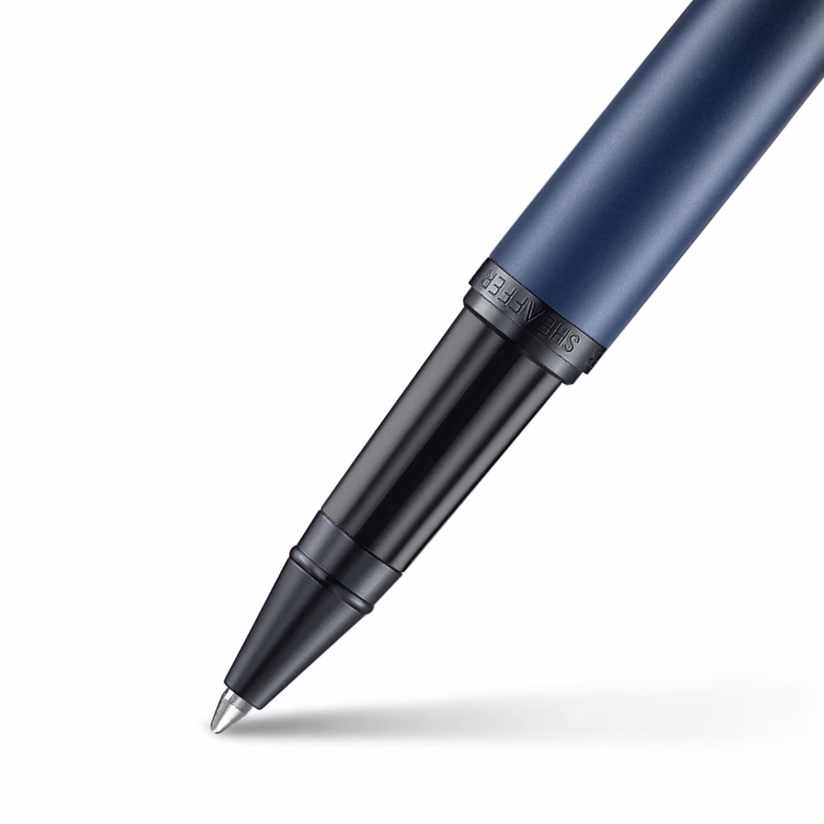 Custom Sheaffer VFM 9429 Matte Blue Rollerball Pen with Matte Black Trims