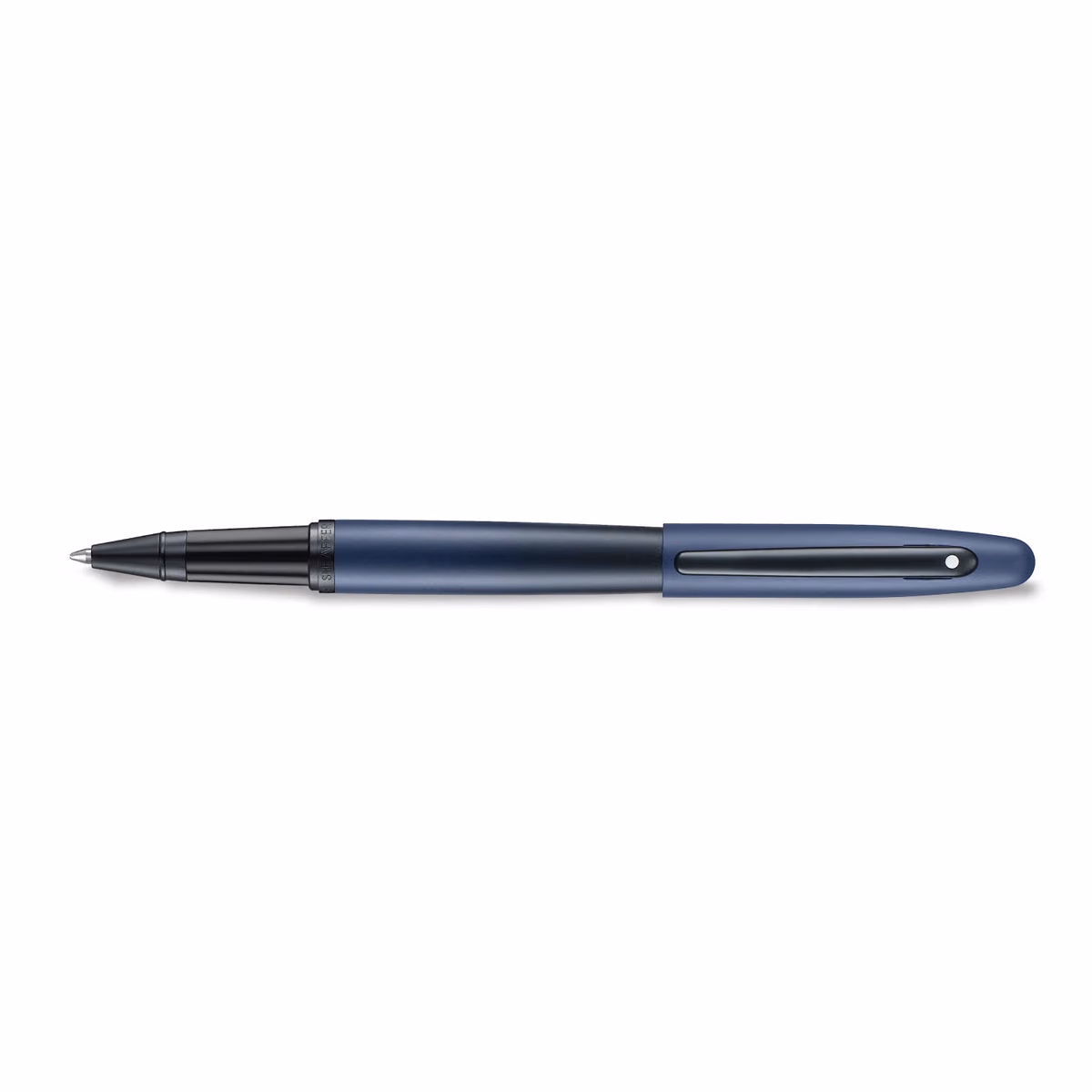 Custom Sheaffer VFM 9429 Matte Blue Rollerball Pen with Matte Black Trims
