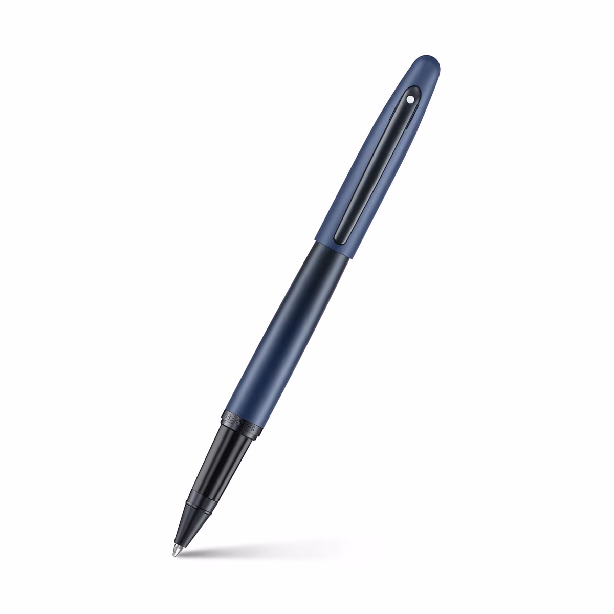 Custom Sheaffer VFM 9429 Matte Blue Rollerball Pen with Matte Black Trims