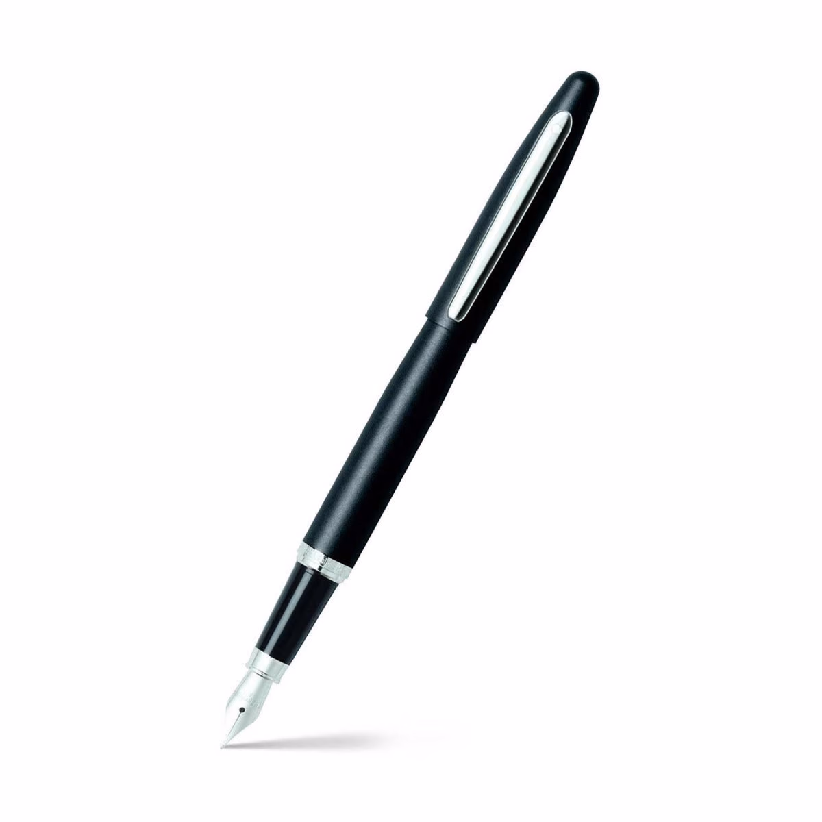 Custom Sheaffer VFM Matte Black Fountain Pen With Chrome Trims - Fine