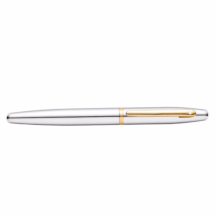 Custom Sheaffer VFM Polished Chrome Fountain Pen With Gold Trims - Fine