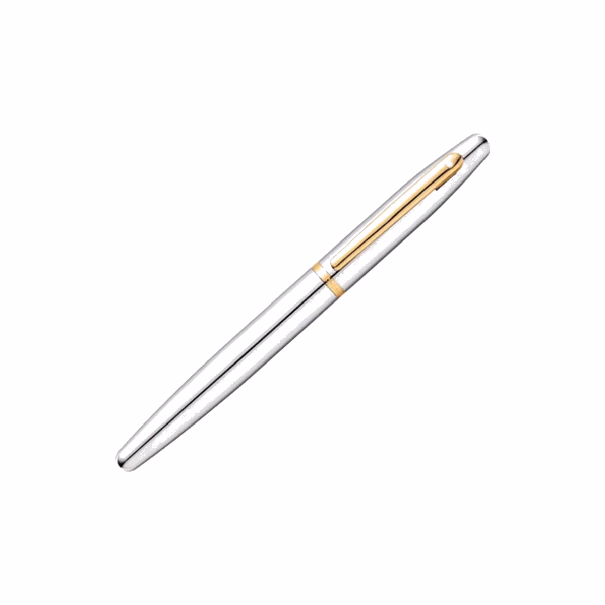 Custom Sheaffer VFM Polished Chrome Rollerball Pen With Gold Trims