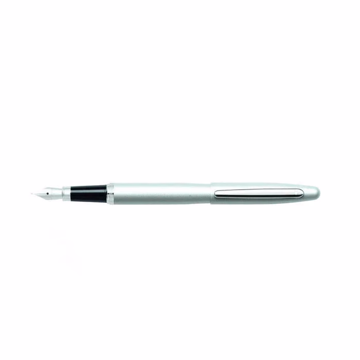 Custom Sheaffer VFM Strobe Silver Fountain Pen With Chrome Trims - Fine