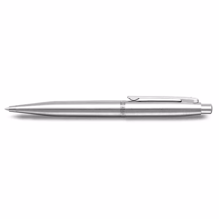 Custom Sheaffer VFM 9426 Brushed Chrome Ballpoint Pen With Chrome Trim