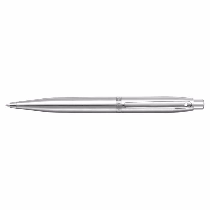 Custom Sheaffer VFM 9426 Brushed Chrome Ballpoint Pen With Chrome Trim
