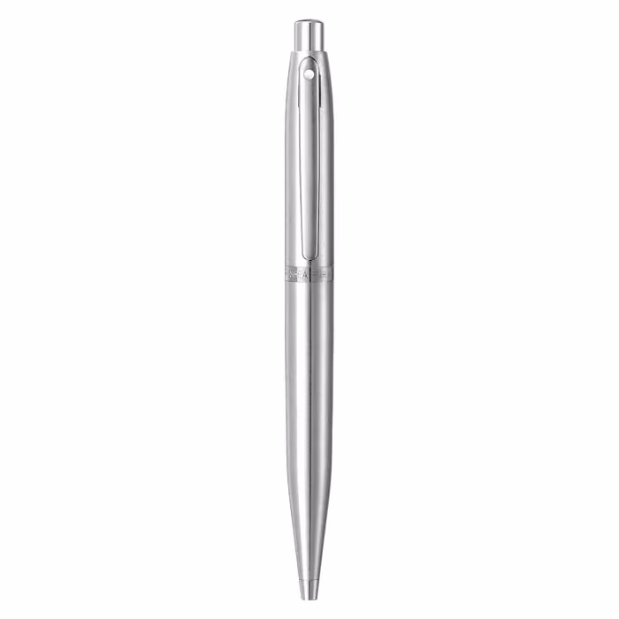 Custom Sheaffer VFM 9426 Brushed Chrome Ballpoint Pen With Chrome Trim